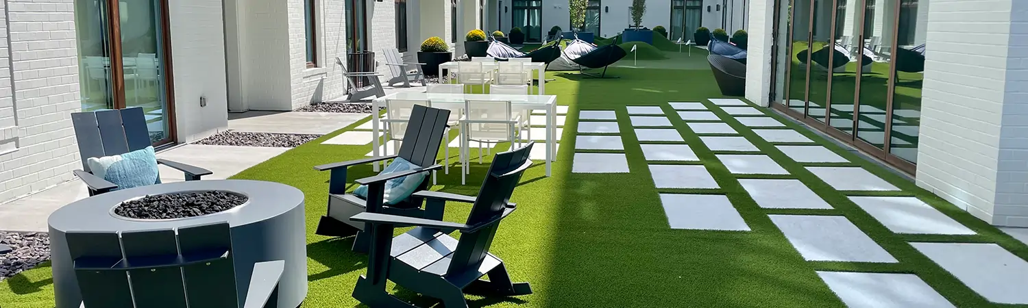 Artificial grass lawn installed by SYNLawn