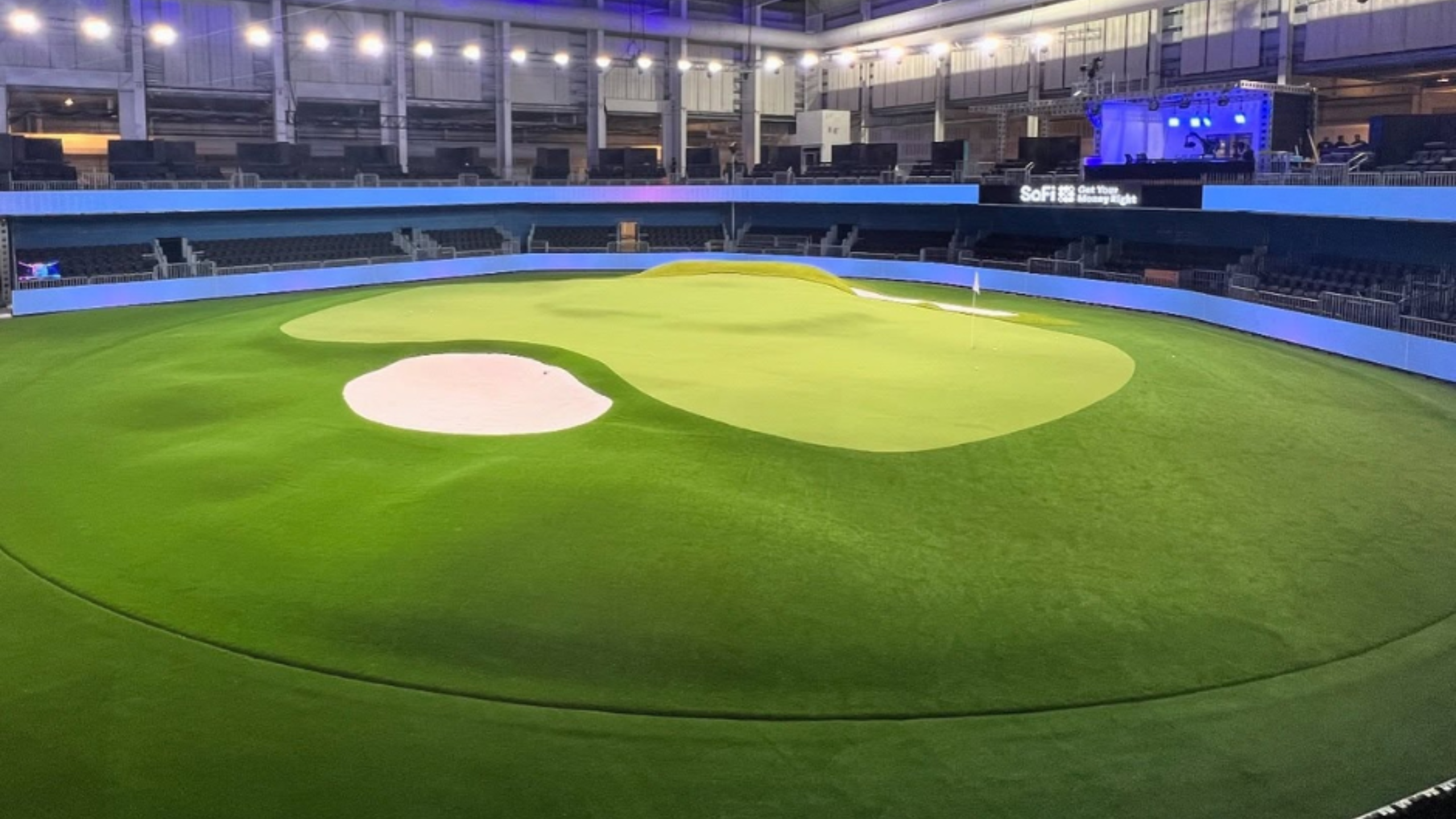 SYNLawn San Diego putting green turf used for the TGL GreenZone